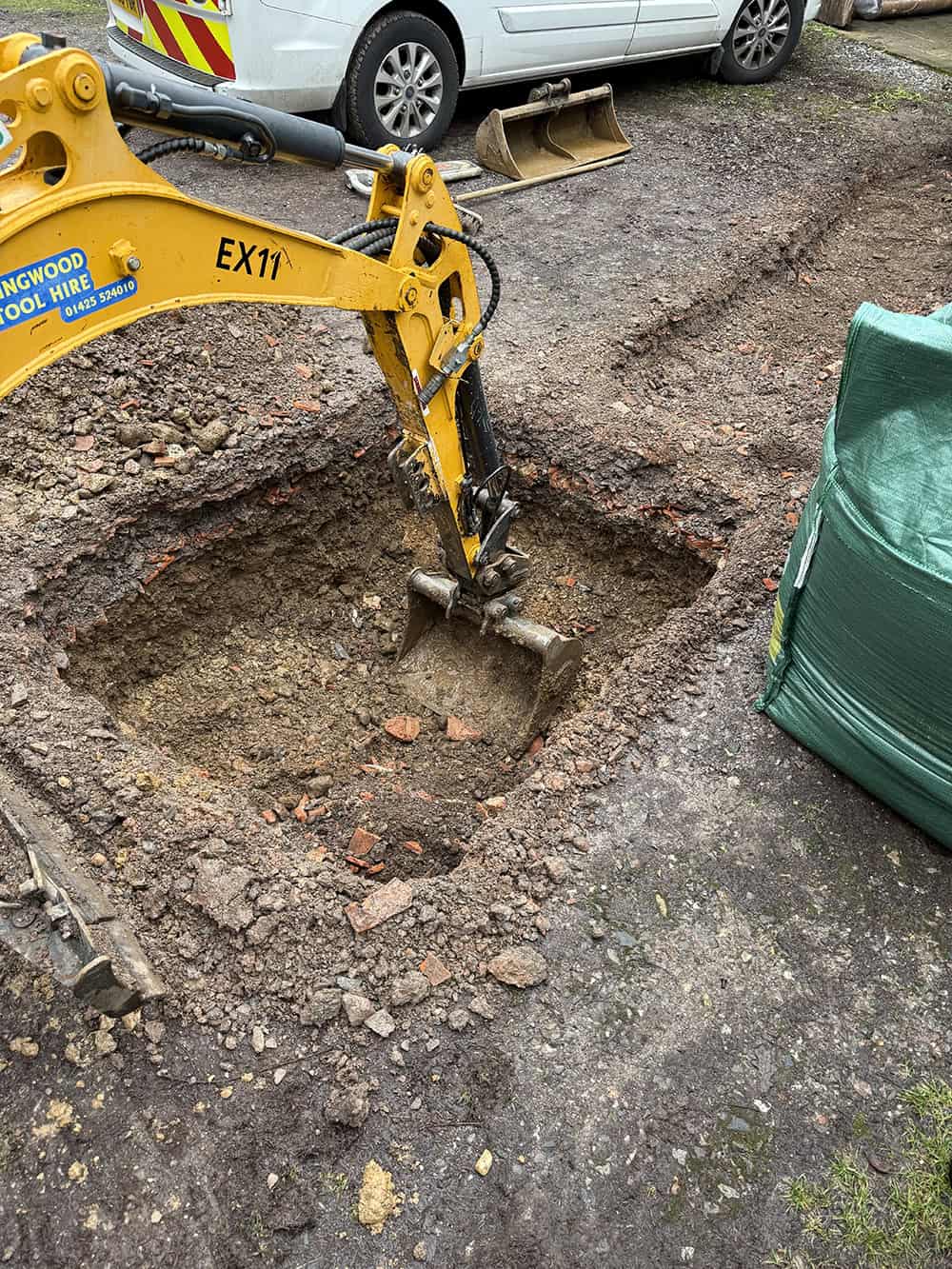 Drain installation and exavation work